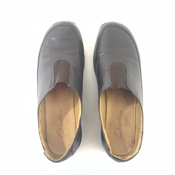 Clarks brown slip on low platform loafers size 9 M - Picture 4 of 8